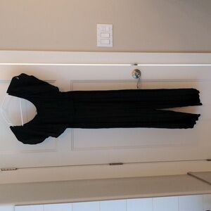 Black off shoulder jumpsuit